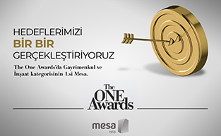 The One Awards’da Gayrimenkul ve İnşaat kategorisinin 1.si MESA!